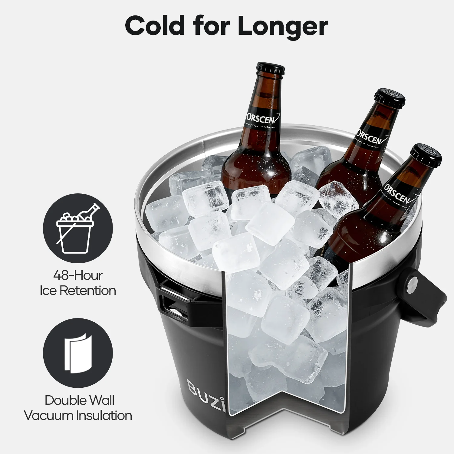 7.4 Qt/7 L Insulated Ice Bucket with Lid,Scoop, Tongs and 2 Cups for Parties - Image 16
