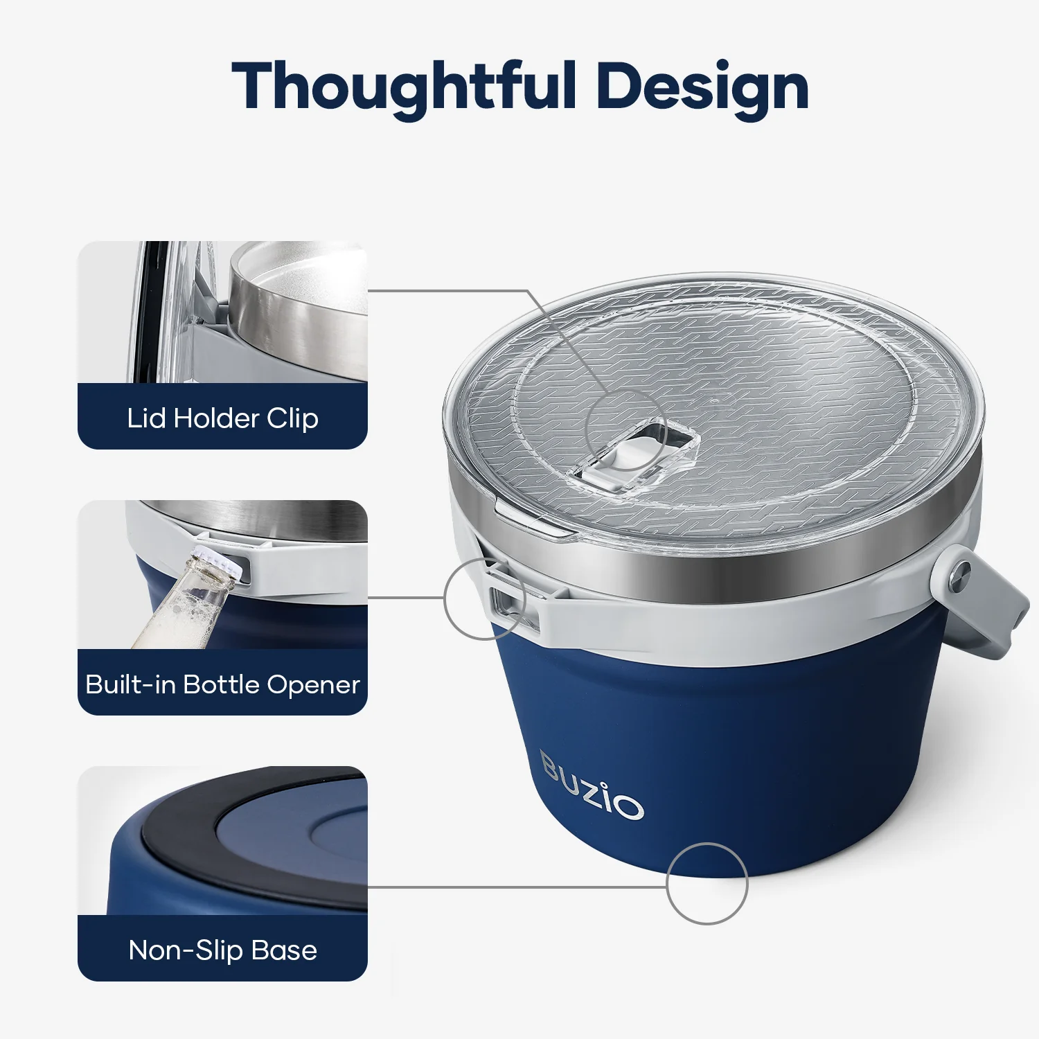 7.4 Qt/7 L Insulated Ice Bucket with Lid,Scoop, Tongs and 2 Cups for Parties - Image 28
