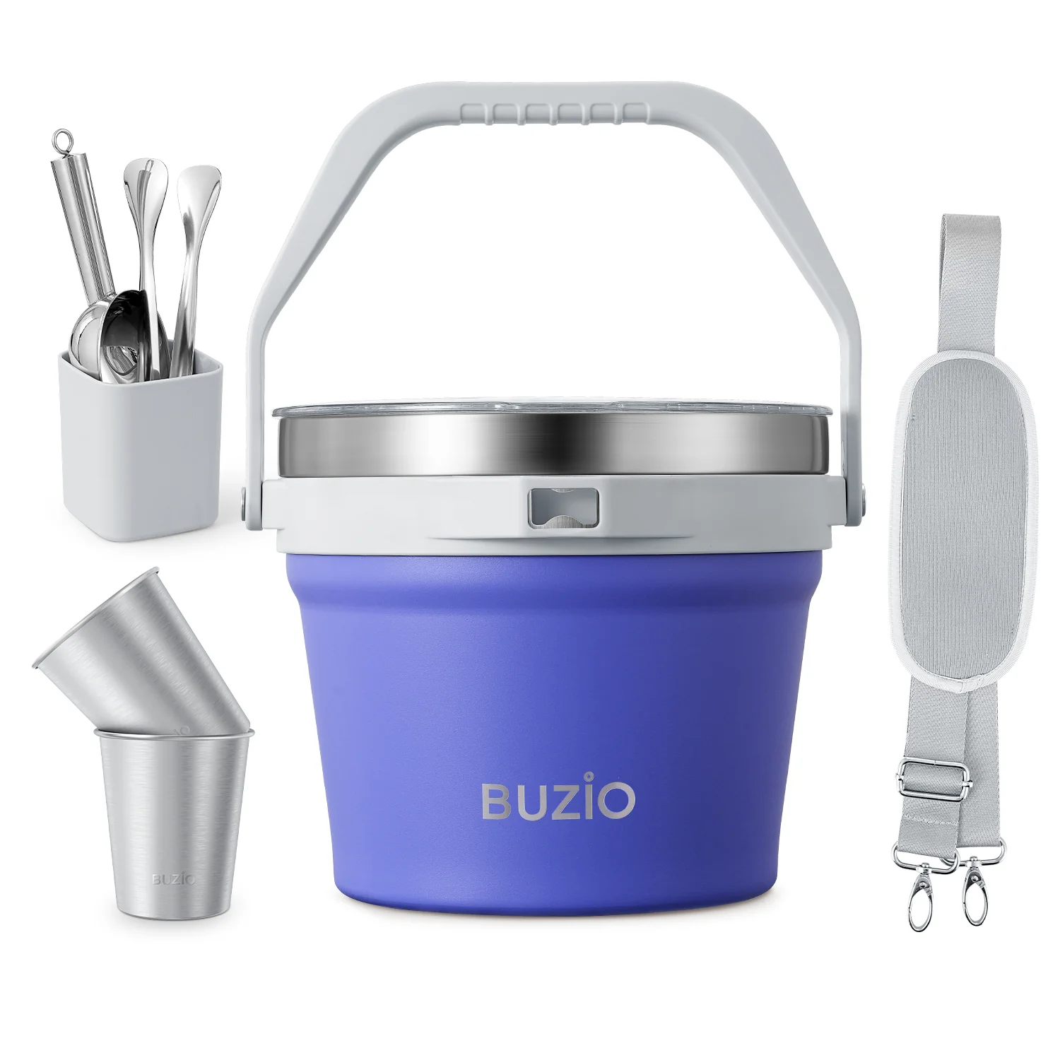 7.4 Qt/7 L Insulated Ice Bucket with Lid,Scoop, Tongs and 2 Cups for Parties - Image 29