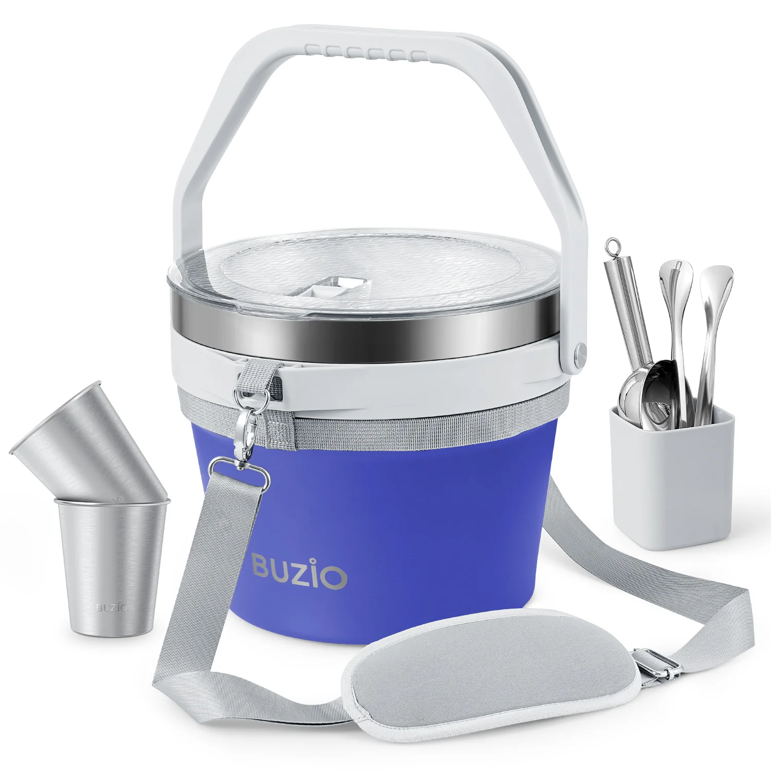 7.4 Qt/7 L Insulated Ice Bucket with Lid,Scoop, Tongs and 2 Cups for Parties - Image 30