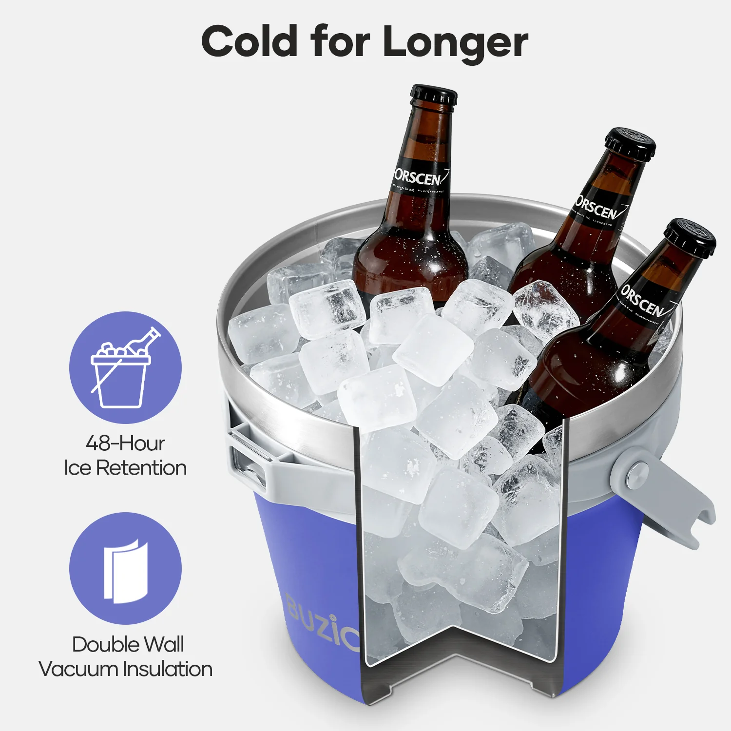 7.4 Qt/7 L Insulated Ice Bucket with Lid,Scoop, Tongs and 2 Cups for Parties - Image 34