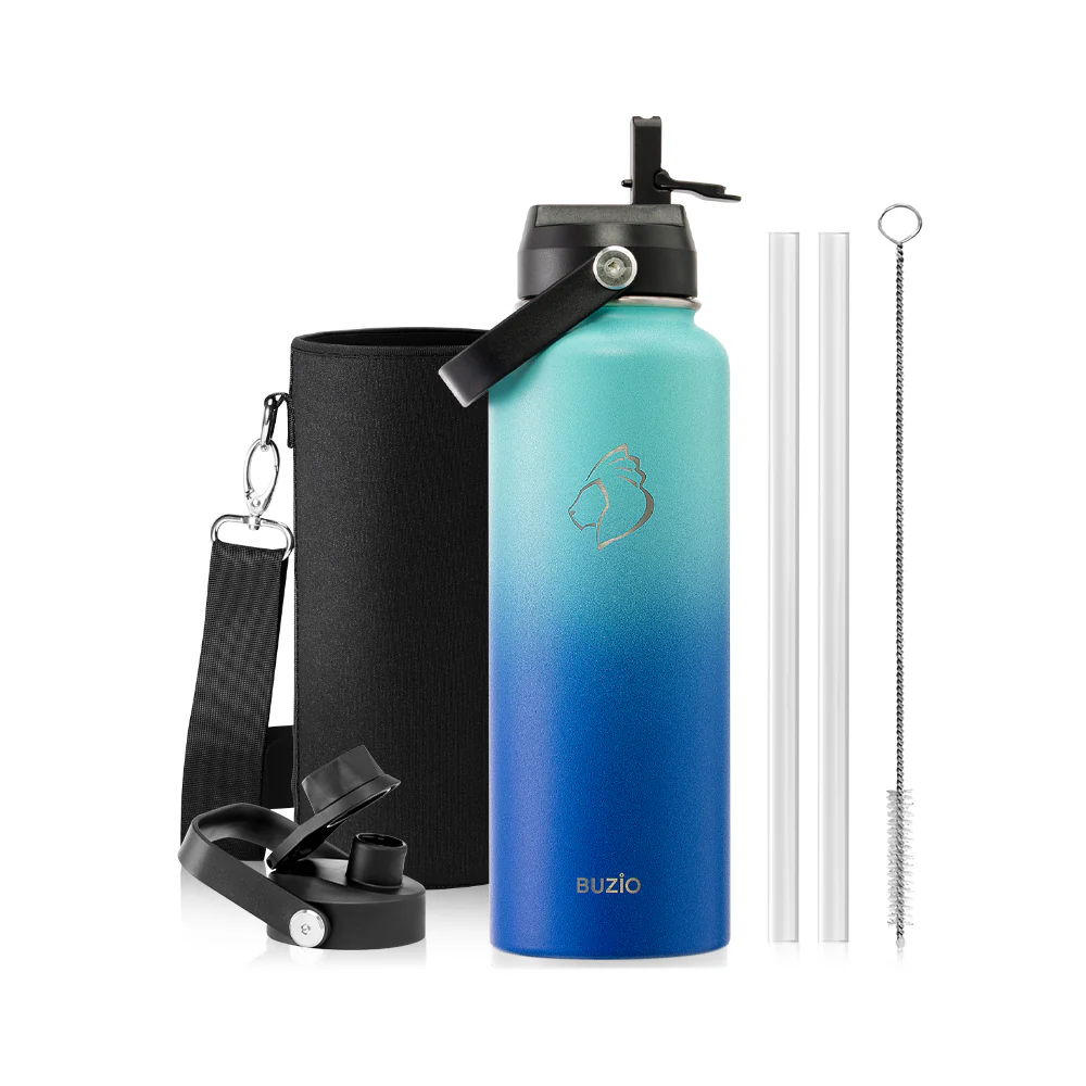 Insulated Water Bottles with 2 Lids | 40oz - Image 14