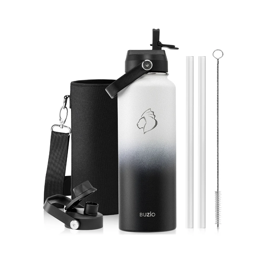 Insulated Water Bottles with 2 Lids | 40oz - Image 18